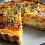 Carrot and Cheddar Roasted Onion Quiche Recipe