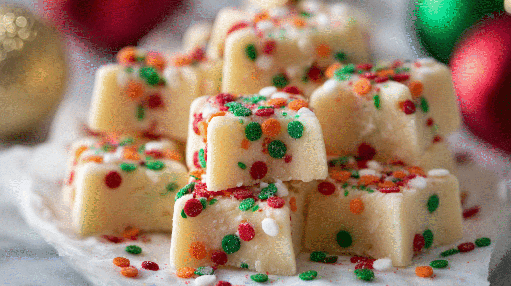 Christmas Shortbread Sugar Cookie Bites Recipe
