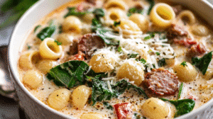 Cozy Ditalini Soup with Creamy Parmesan and Italian Sausage Recipe