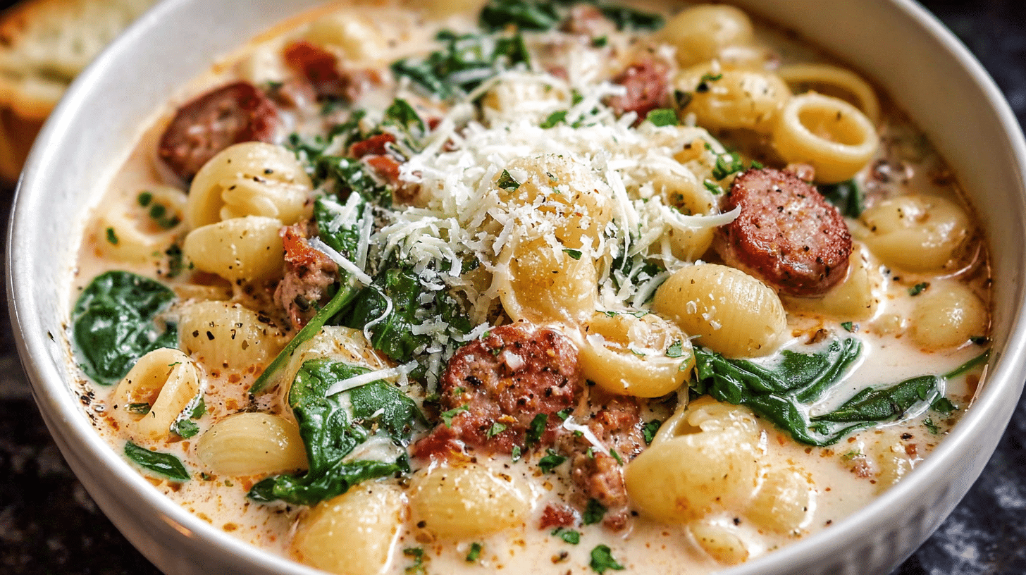 Cozy Ditalini Soup with Creamy Parmesan and Italian Sausage Recipe