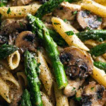 Creamy Mushroom and Asparagus Chicken Penne Recipe