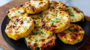 Crispy Baked Cheesy Squash Rounds Recipe