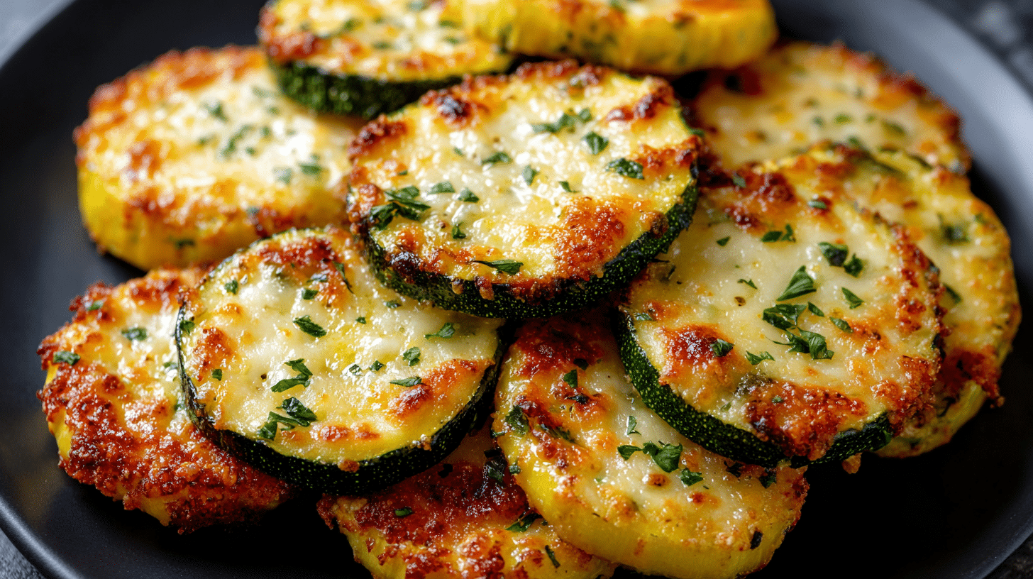 Crispy Baked Cheesy Squash Rounds Recipe