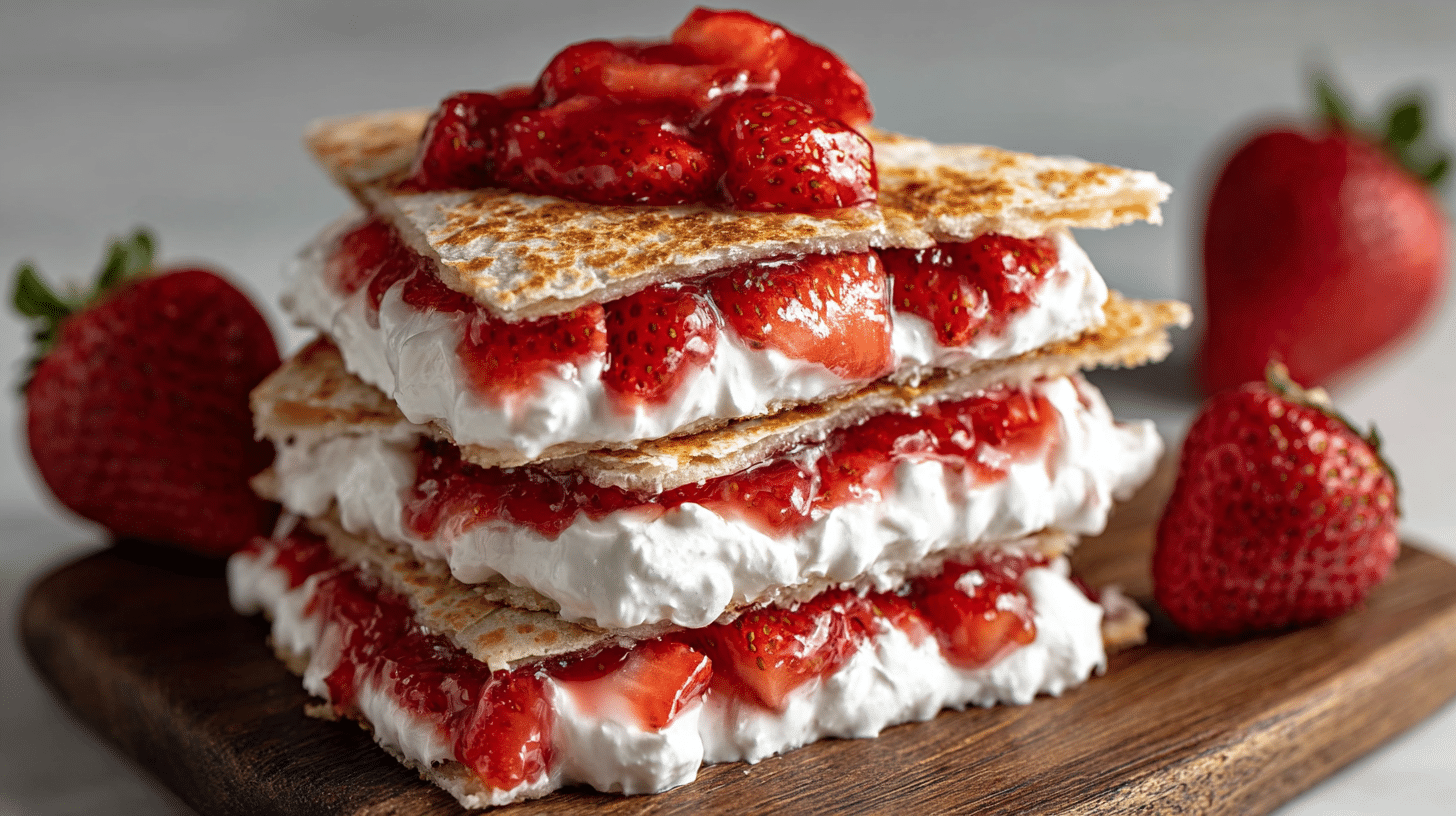 Decadent Strawberry Cheesecake Quesadillas Recipe