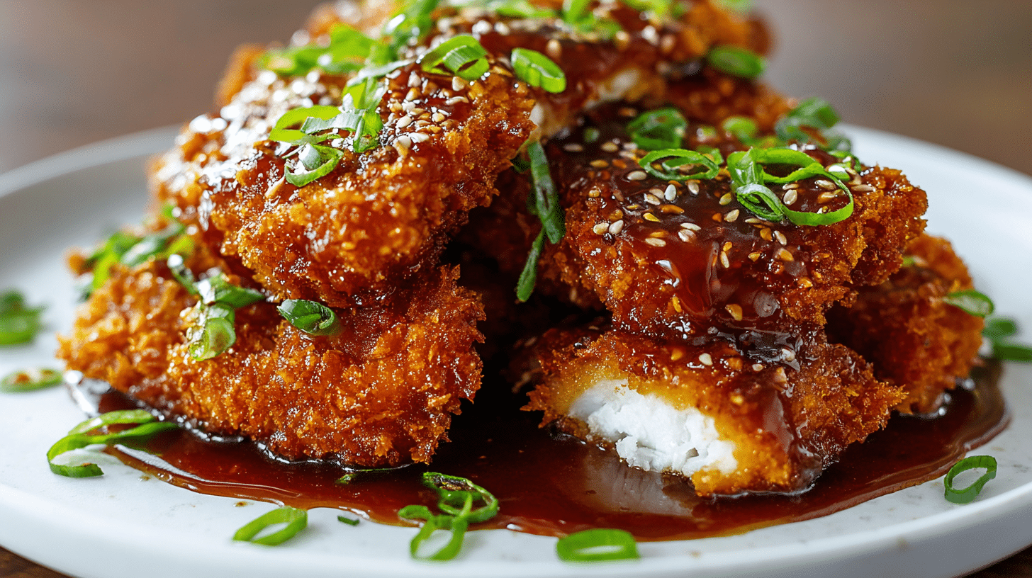 Double Crunch Honey Garlic Chicken Recipe