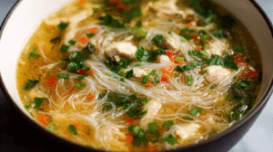 Easy Chicken Vermicelli Soup Recipe