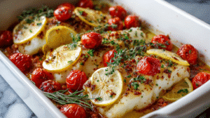 Easy Mediterranean Baked Fish Recipe