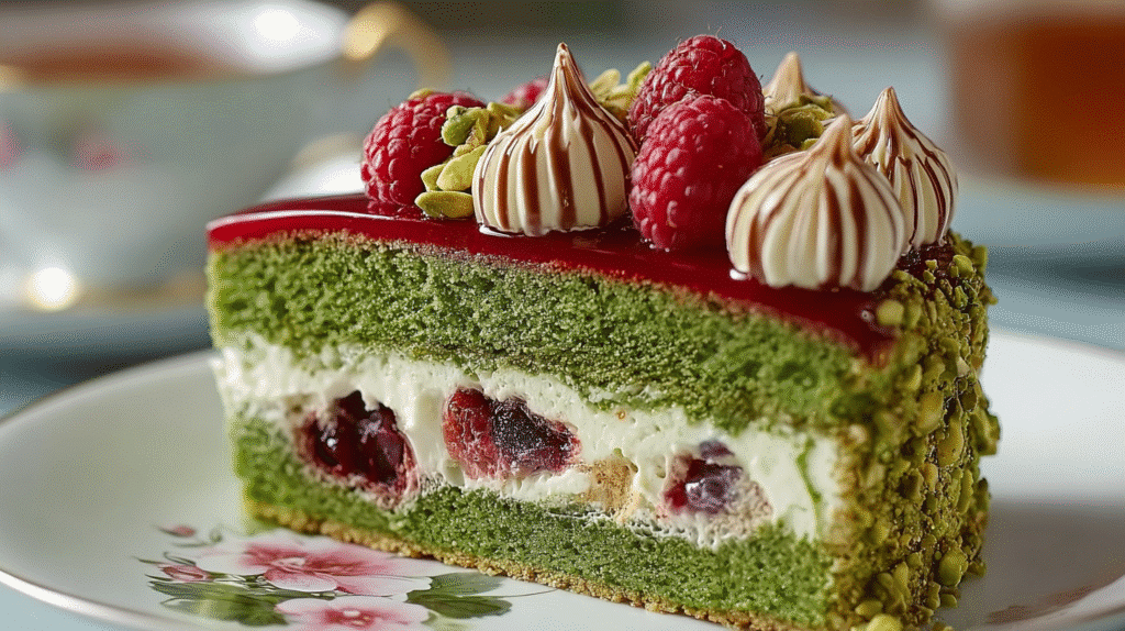 Elegant Pistachio Raspberry Crunch Cheesecake Recipe