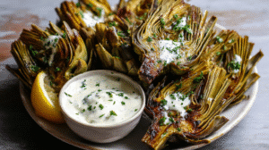 Grilled Artichokes with Garlic Aioli Recipe