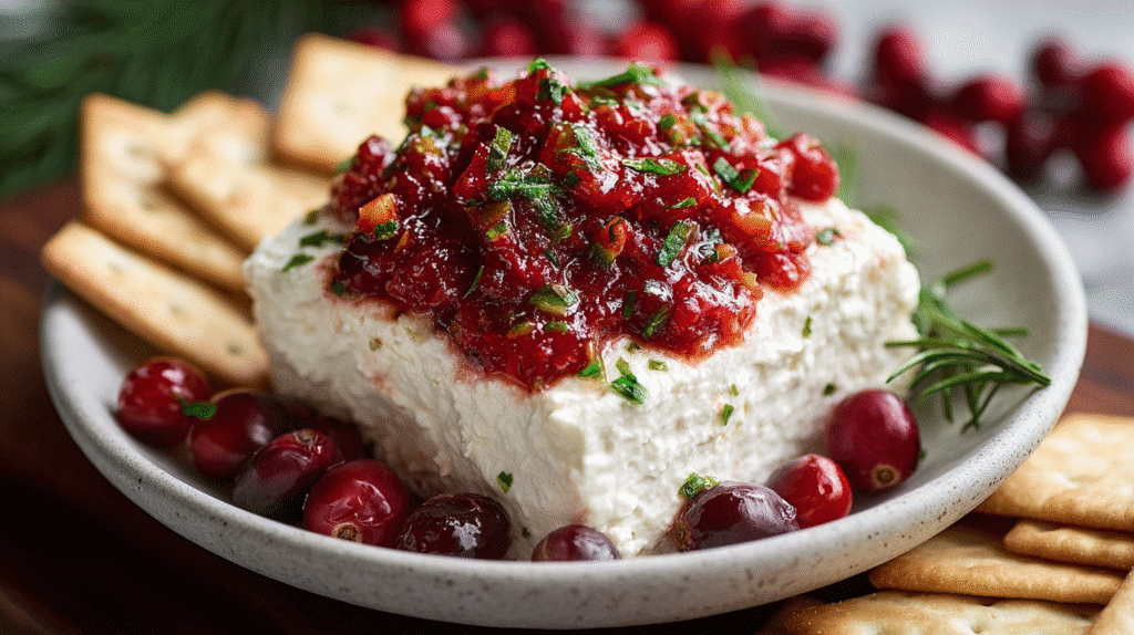 Holiday Cranberry Jalapeño Cream Cheese Dip Recipe