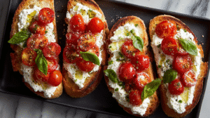 Italian Basil Chicken Cutlets with Tomato and Burrata Topping Recipe