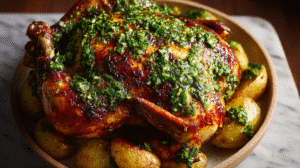 Mouthwatering Red Chimichurri Whole Roasted Chicken Recipe