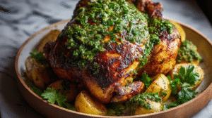 Mouthwatering Red Chimichurri Whole Roasted Chicken Recipe