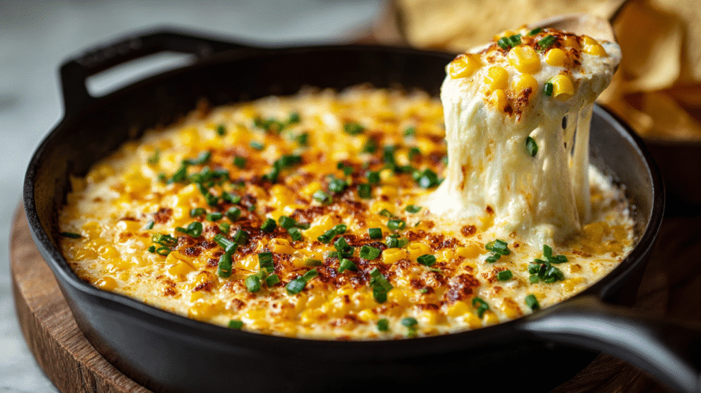Roasted Corn Queso Fundido Recipe