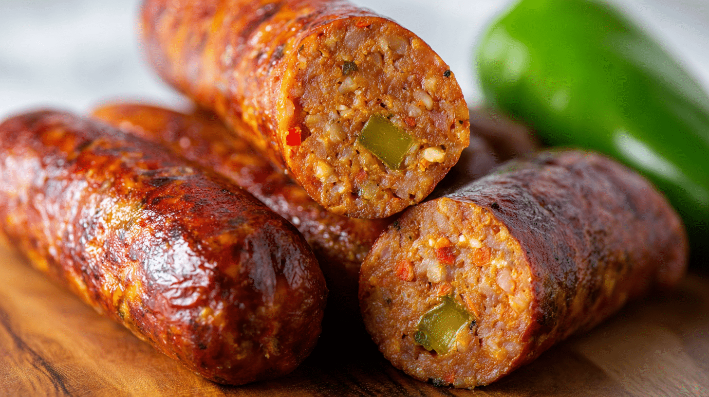Roasted Red Pepper and Jalapeño Summer Sausage Recipe