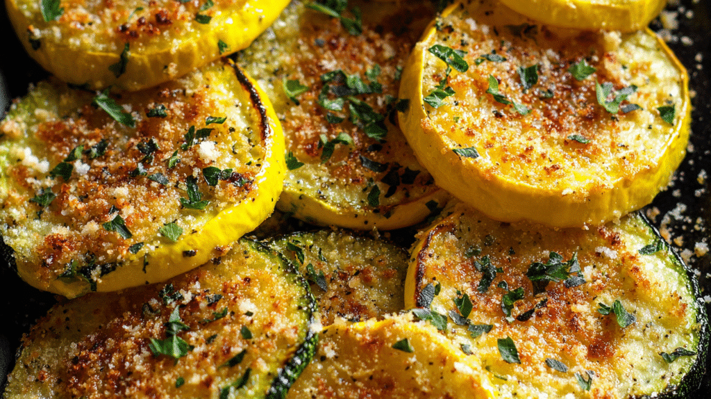 Roasted Summer Squash with Parmesan and Panko Recipe