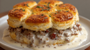 Sausage, Gravy, & Biscuit Pie Recipe