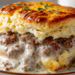 Sausage, Gravy, & Biscuit Pie Recipe