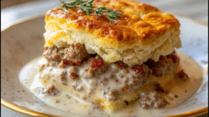 Sausage, Gravy, & Biscuit Pie Recipe