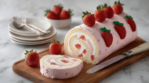 Strawberry Birthday Cake Roll Recipe