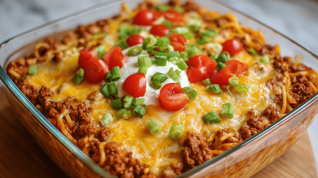 Taco Spaghetti Casserole Recipe