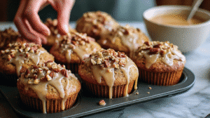 Zucchini Bread Cookies with Brown Butter Glaze