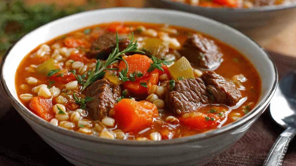 Beef Barley Soup Recipe