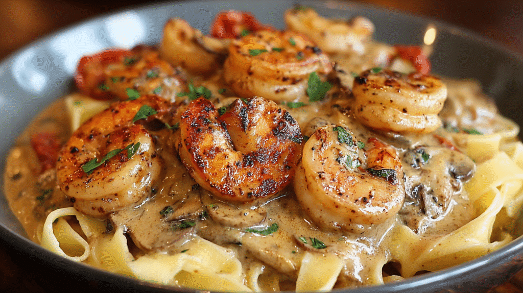Blackened Shrimp Stroganoff