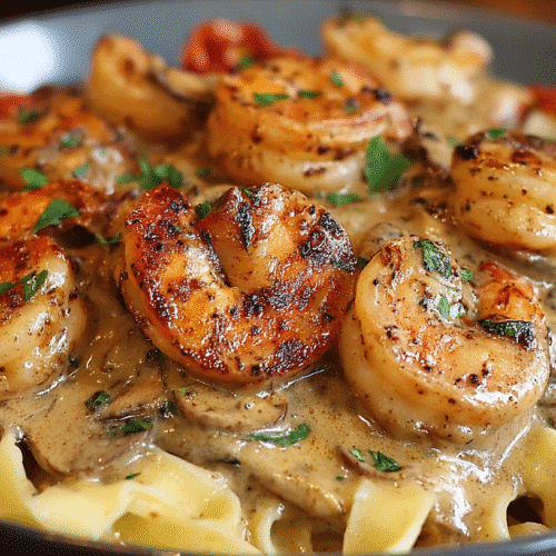 Blackened Shrimp Stroganoff