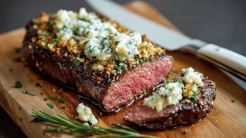 Blue Cheese Crusted Steak Recipe