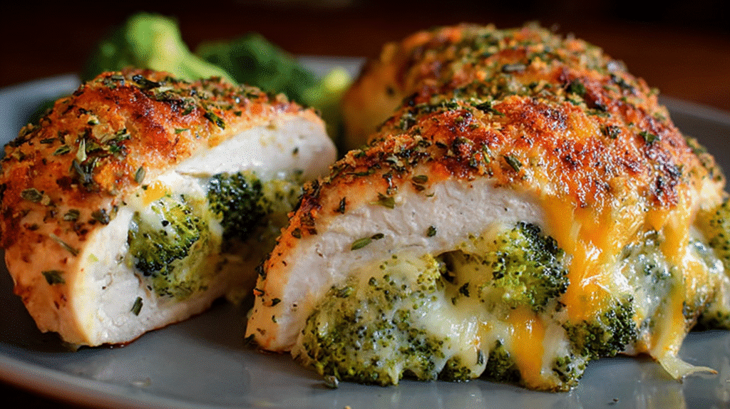 Broccoli Cheddar Stuffed Chicken Breasts Recipe