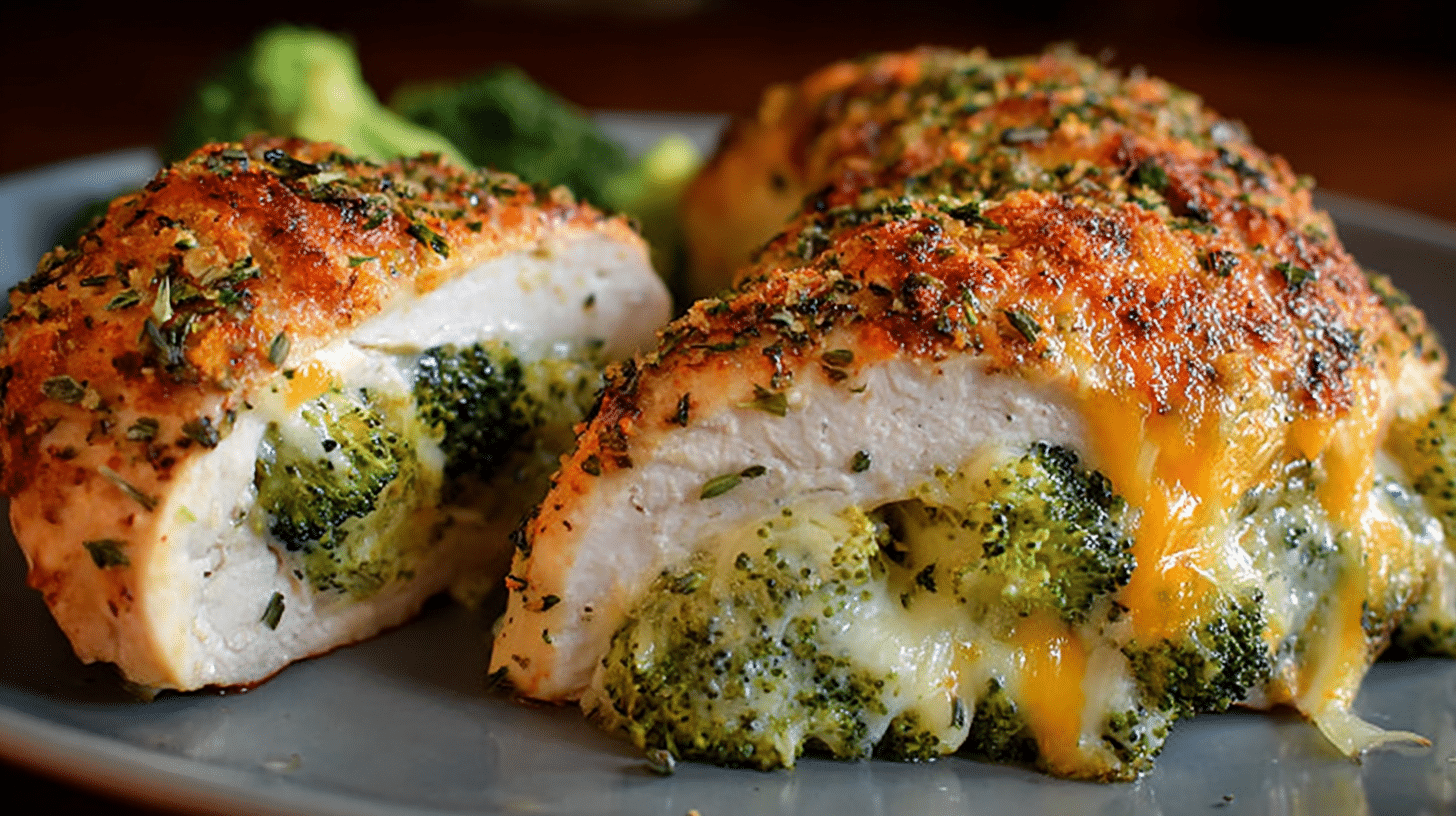 Broccoli Cheddar Stuffed Chicken Breasts Recipe