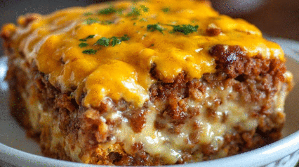 Cheesy Meatloaf Casserole Recipe