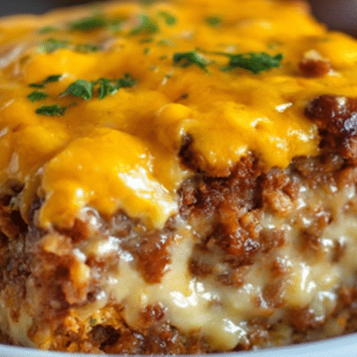 Cheesy Meatloaf Casserole Recipe