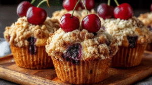 Cherry Cobbler Muffins