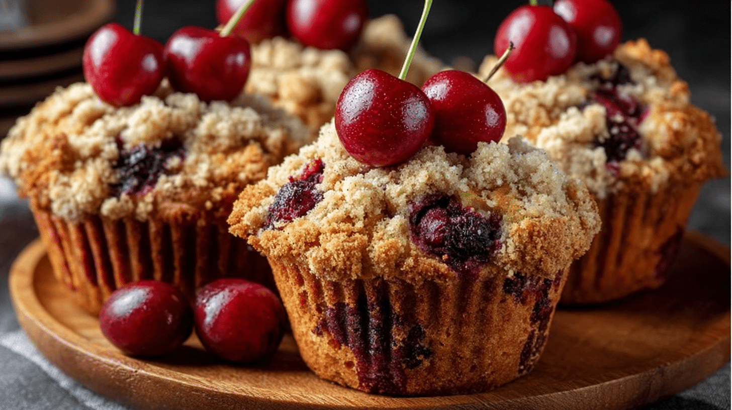 Cherry Cobbler Muffins