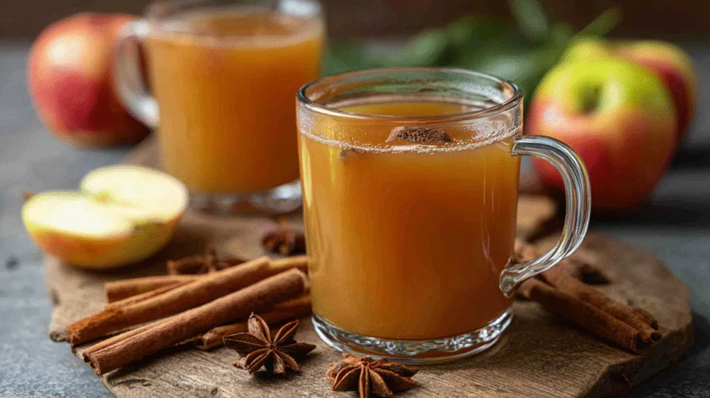 Close-Up, Front Angle of Homemade Apple Cider Recipe