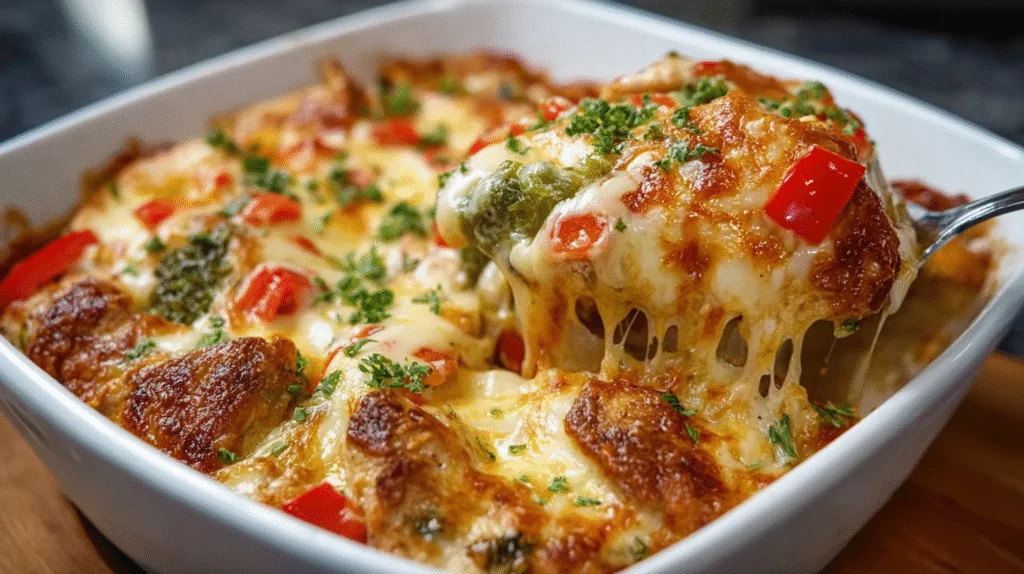 Creamy Chicken Fajita Casserole