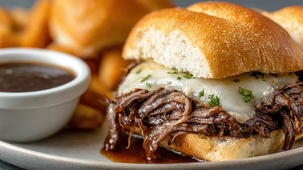 Crockpot French Dip Sandwiches Recipe