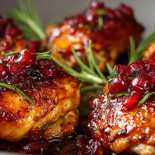 Easy Cranberry Baked Chicken Thighs Recipe