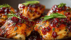 Easy Cranberry Baked Chicken Thighs Recipe