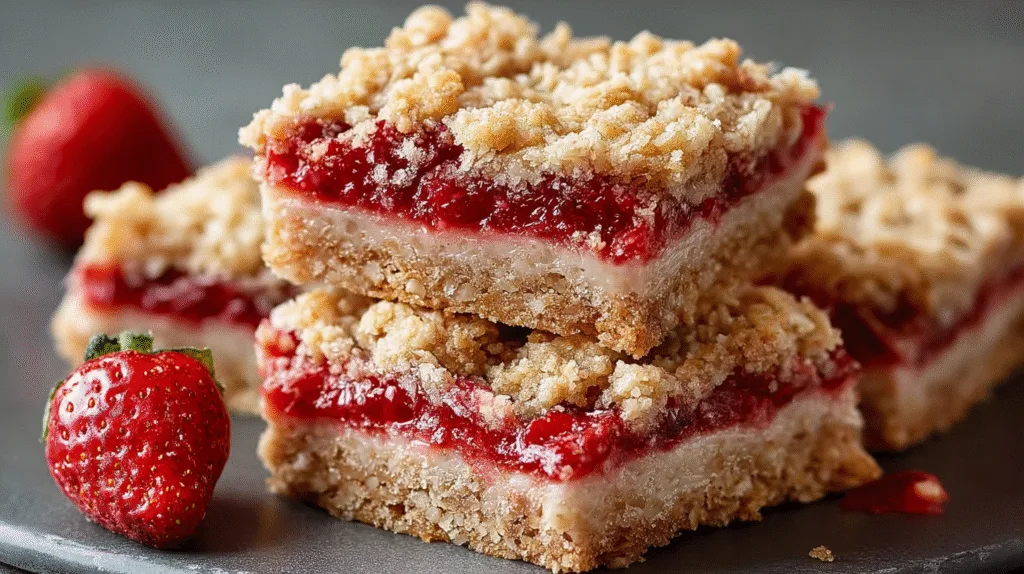 Healthy Strawberry Oatmeal Bars