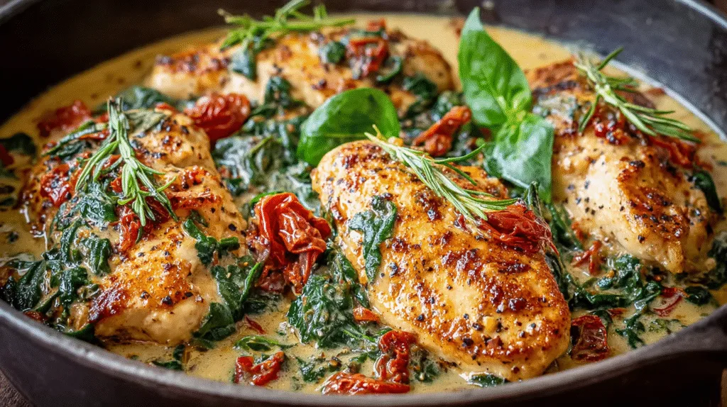 Low-Carb Tuscan Chicken Recipe