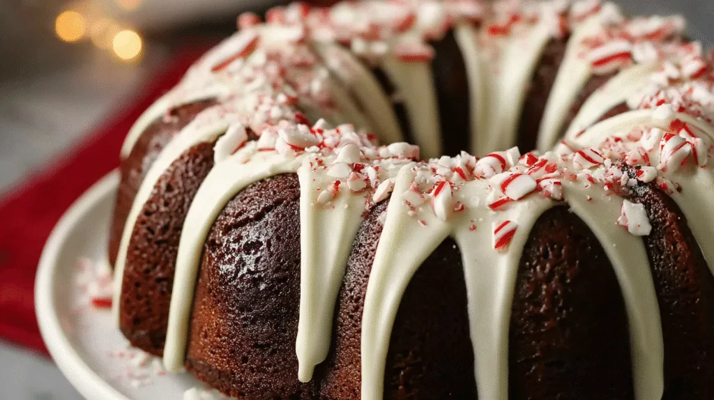 Peppermint Chocolate Bundt Cake
