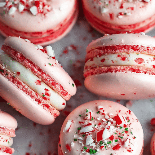 Peppermint Macarons