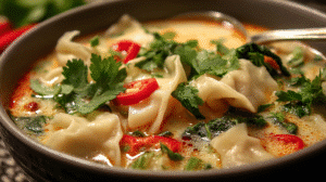 Potsticker Coconut Soup