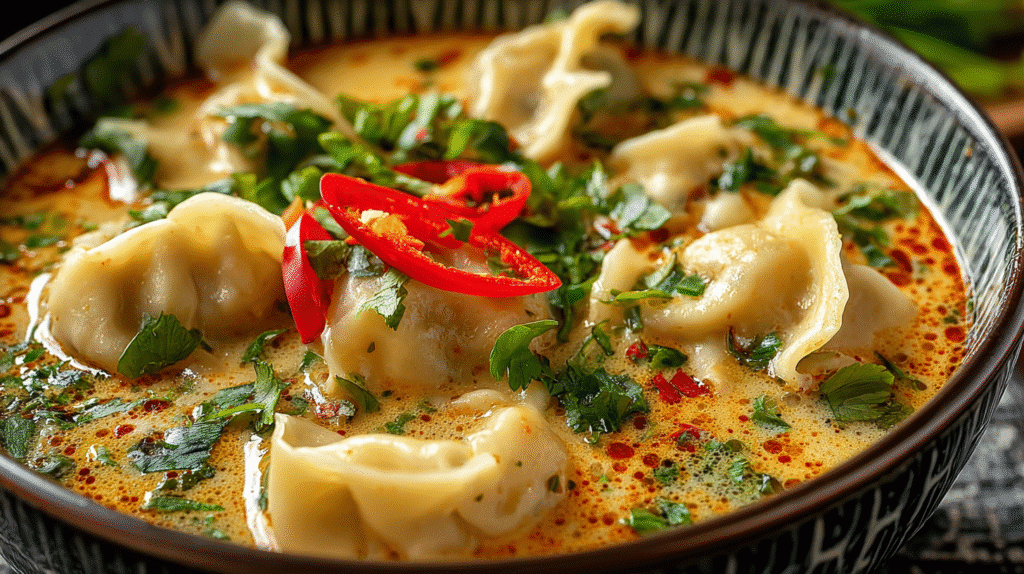 Potsticker Coconut Soup