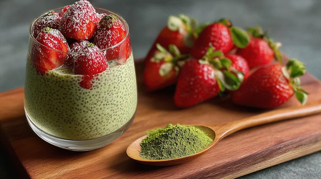 Strawberry Matcha Overnight Oats Recipe