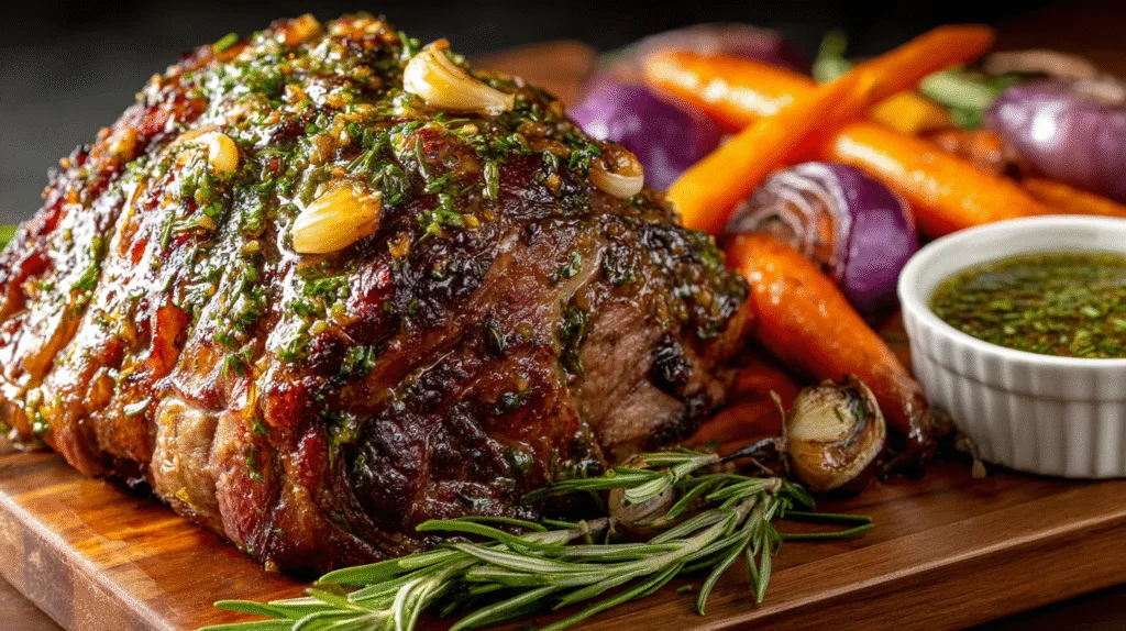 Tender Slow-Roasted Lamb Shoulder Glazed with Rosemary Recipe