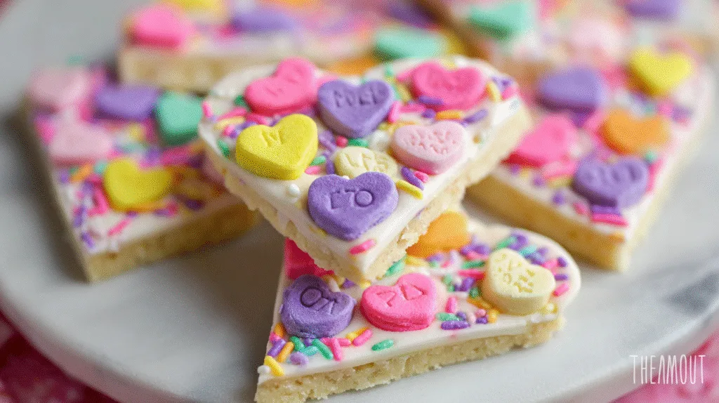Conversation Heart Sugar Cookie Bark